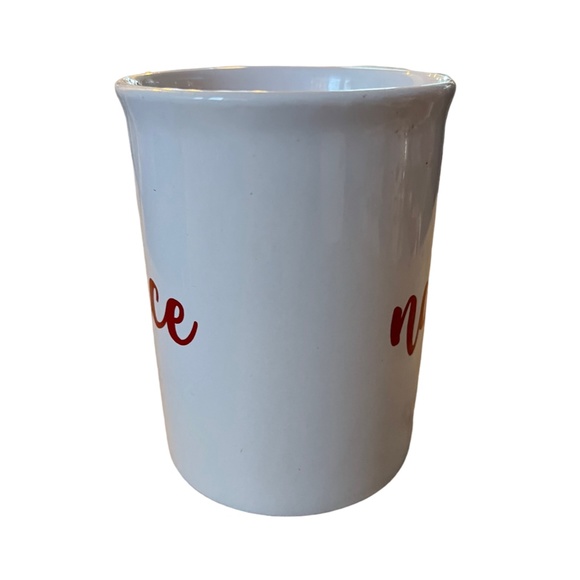 Naughty and/or Nice Red and White Christmas Coffee Mug - Picture 4 of 8